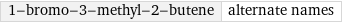 1-bromo-3-methyl-2-butene | alternate names