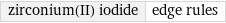 zirconium(II) iodide | edge rules