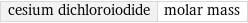 cesium dichloroiodide | molar mass