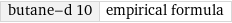 butane-d 10 | empirical formula