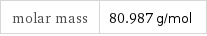 molar mass | 80.987 g/mol