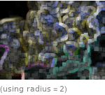  (using radius=2)