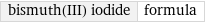 bismuth(III) iodide | formula