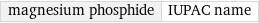 magnesium phosphide | IUPAC name