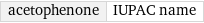 acetophenone | IUPAC name