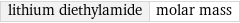 lithium diethylamide | molar mass