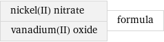 nickel(II) nitrate vanadium(II) oxide | formula