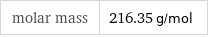 molar mass | 216.35 g/mol