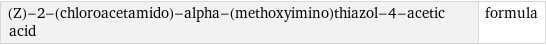 (Z)-2-(chloroacetamido)-alpha-(methoxyimino)thiazol-4-acetic acid | formula