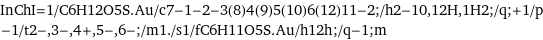 InChI=1/C6H12O5S.Au/c7-1-2-3(8)4(9)5(10)6(12)11-2;/h2-10, 12H, 1H2;/q;+1/p-1/t2-, 3-, 4+, 5-, 6-;/m1./s1/fC6H11O5S.Au/h12h;/q-1;m