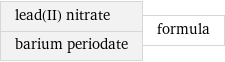 lead(II) nitrate barium periodate | formula