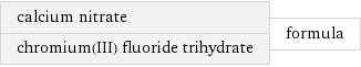 calcium nitrate chromium(III) fluoride trihydrate | formula