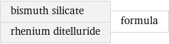 bismuth silicate rhenium ditelluride | formula