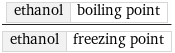 ethanol | boiling point/ethanol | freezing point