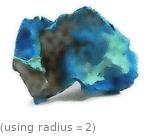  (using radius=2)