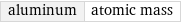 aluminum | atomic mass