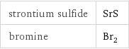 strontium sulfide | SrS bromine | Br_2