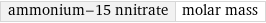 ammonium-15 nnitrate | molar mass