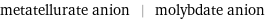 metatellurate anion | molybdate anion