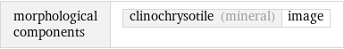 morphological components | clinochrysotile (mineral) | image