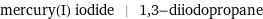 mercury(I) iodide | 1, 3-diiodopropane