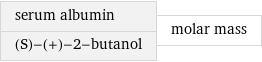 serum albumin (S)-(+)-2-butanol | molar mass