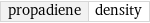 propadiene | density