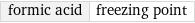 formic acid | freezing point