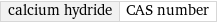 calcium hydride | CAS number