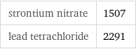 strontium nitrate | 1507 lead tetrachloride | 2291