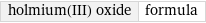 holmium(III) oxide | formula