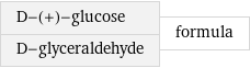 D-(+)-glucose D-glyceraldehyde | formula