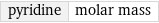 pyridine | molar mass