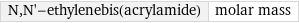 N, N'-ethylenebis(acrylamide) | molar mass