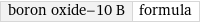 boron oxide-10 B | formula