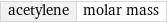 acetylene | molar mass