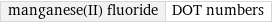 manganese(II) fluoride | DOT numbers