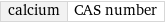 calcium | CAS number