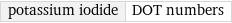 potassium iodide | DOT numbers