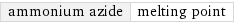 ammonium azide | melting point