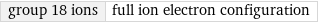 group 18 ions | full ion electron configuration