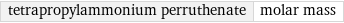 tetrapropylammonium perruthenate | molar mass