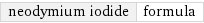 neodymium iodide | formula