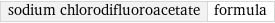 sodium chlorodifluoroacetate | formula