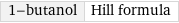 1-butanol | Hill formula