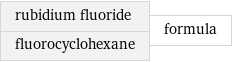 rubidium fluoride fluorocyclohexane | formula