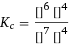 K_c = ([H2O]^6 [NO2]^4)/([O2]^7 [NH3]^4)