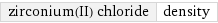 zirconium(II) chloride | density