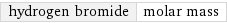 hydrogen bromide | molar mass