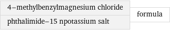 4-methylbenzylmagnesium chloride phthalimide-15 npotassium salt | formula